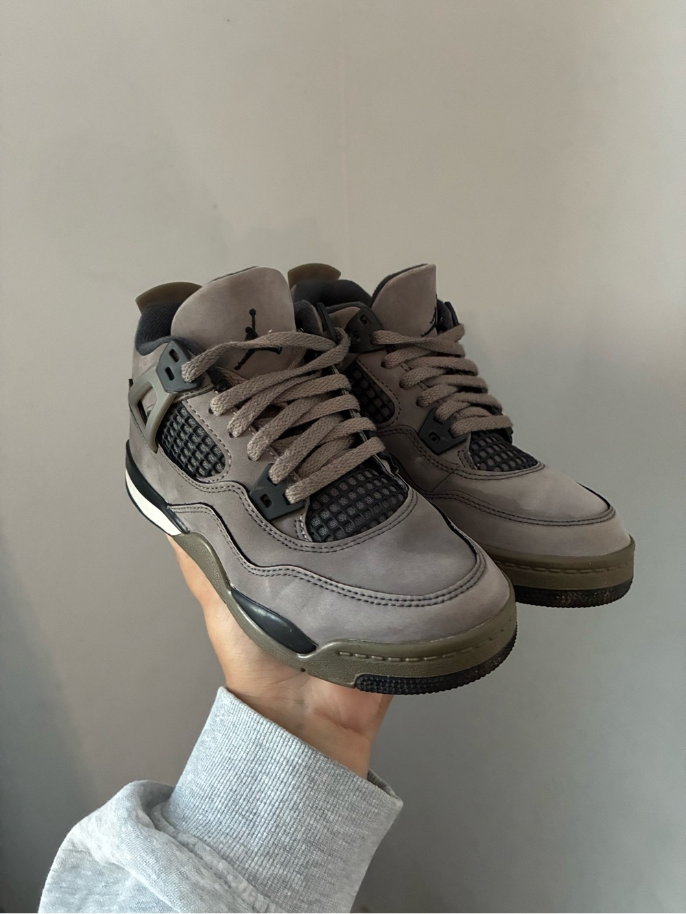 Nike Air Jordan 4 Gray & Black Sneakers